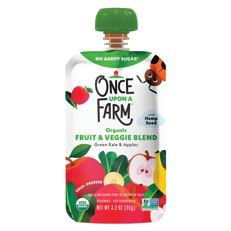 Once Upon a Farm Green Kale and Apples Fruit and Veggie Blend 3.2oz