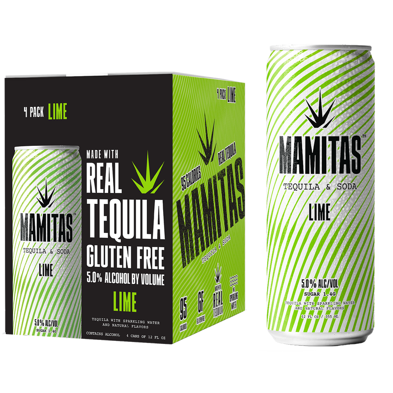 Mamitas Lime Tequila Soda 4pk 12oz Can 5% ABV