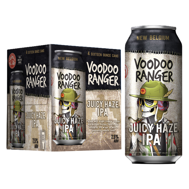 New Belgium Voodoo Ranger Juicy Haze IPA 4 Pack 16 oz Cans