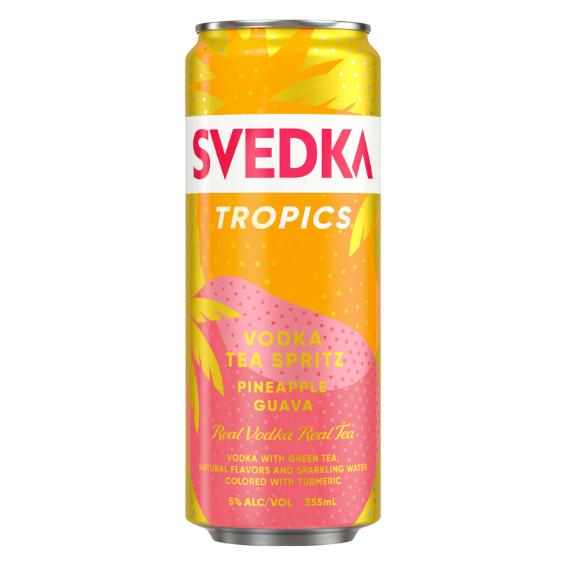 SVEDKA Tropics Pineapple Guava Vodka Tea Spritz Single 12oz Can 5.0% ABV