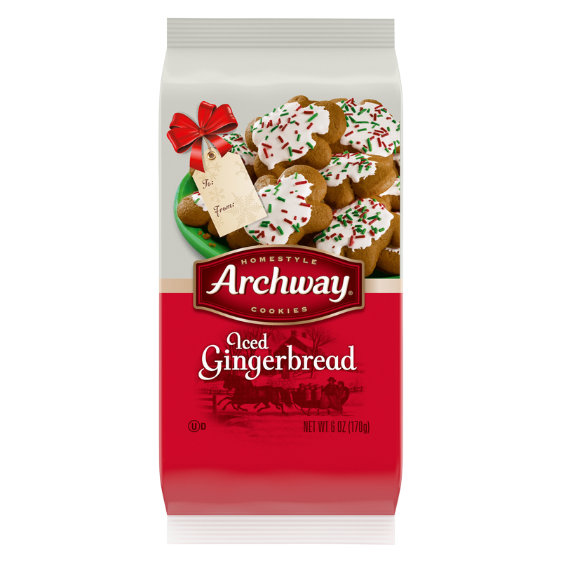 Archway Holiday Iced Gingerbread Cookies 6oz
