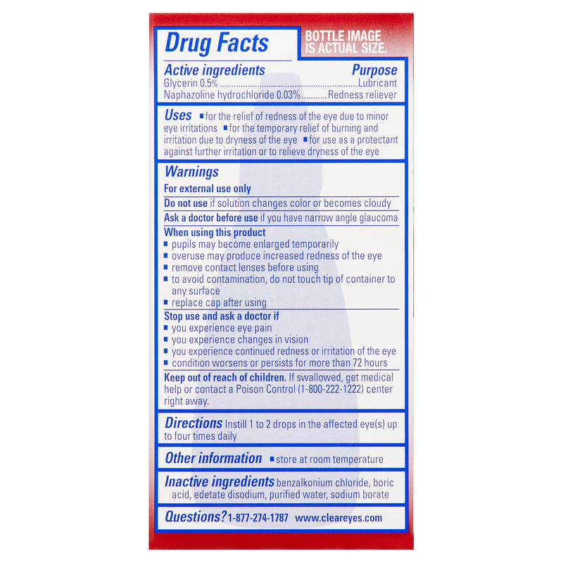 Clear Eyes Redness Relief Eye Drops 0.5oz Health fast delivery by App