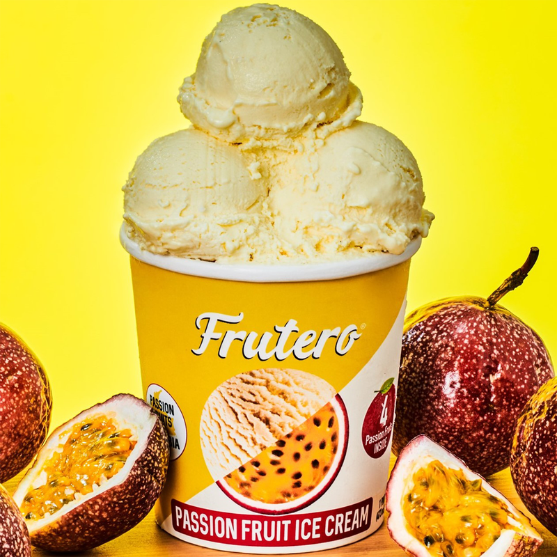 Frutero Passion Fruit Ice Cream Pint 16oz