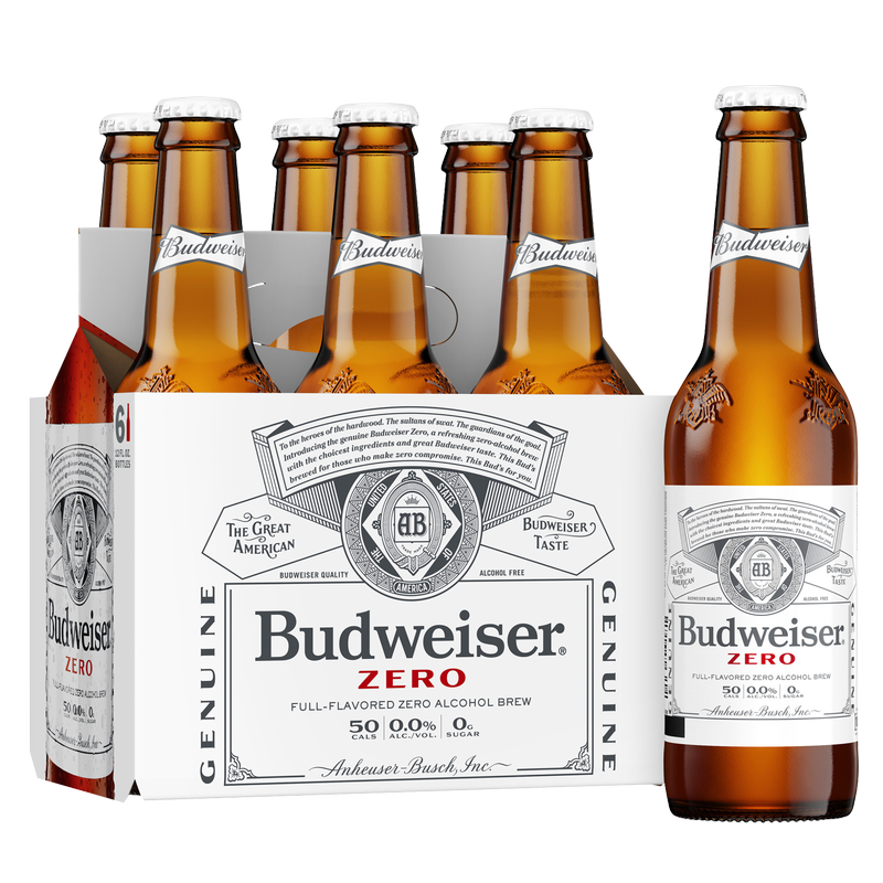 Budweiser Zero Non-Alcoholic 6pk 12oz Btl 0.0% ABV