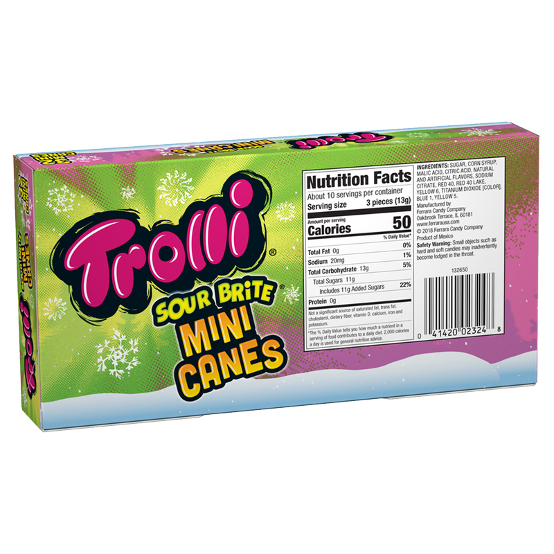 Trolli Sour Brite Mini Candy Canes 4.8oz Snacks fast delivery by App