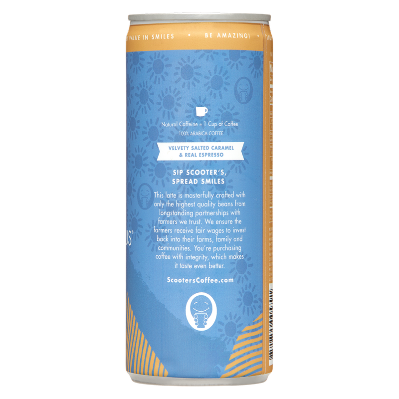 Scooter's ReadytoDrink Salted Caramelicious Latte 8oz Can Drinks fast delivery by App or Online