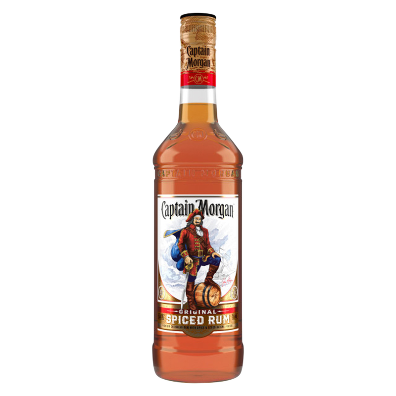 Captain Morgan Original Spiced Rum (Made with Real Madagascar Vanilla), 1 L (70 Proof)