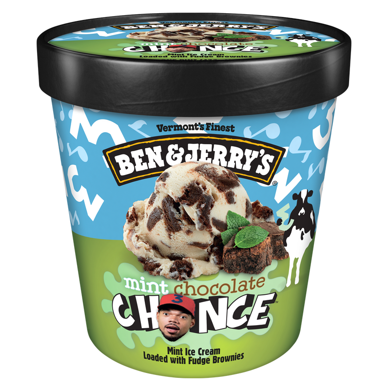 Ben & Jerry's Mint Chocolate Chance The Rapper Ice Cream 16oz