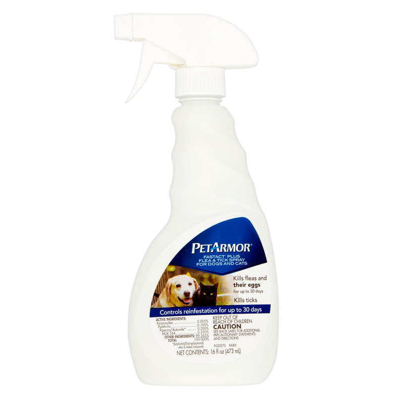 Pet Armor Fast Act Plus Flea & Tick Spray Dog/Cat 16oz