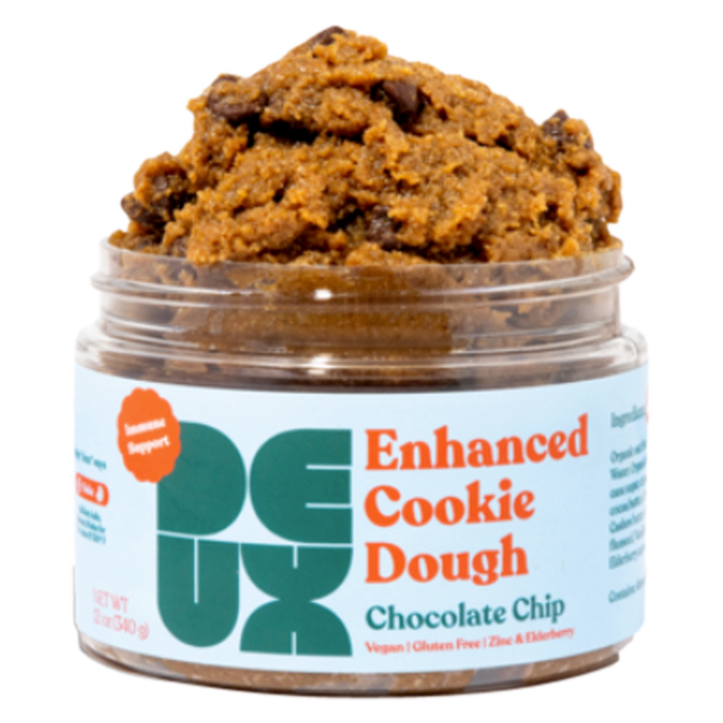 DEUX Enhanced Chocolate Chip Cookie Dough; Immune Support 12oz