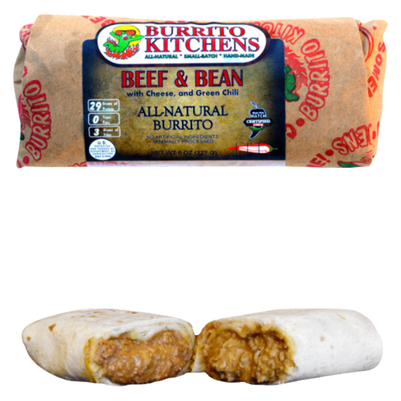 Burrito Kitchen Bean and Cheese Burrito 8oz
