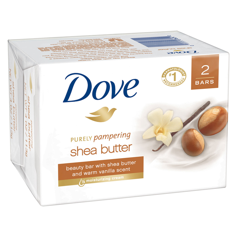 Dove Purely Pampering Shea Butter & Warm Vanilla Beauty Soap Bars 2ct