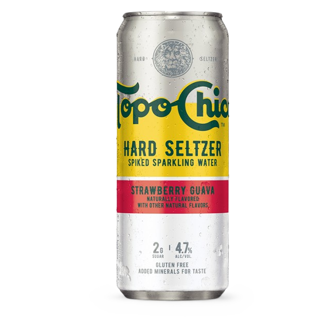 Topo Chico Hard Seltzer Strawberry Guava (24 OZ CAN)