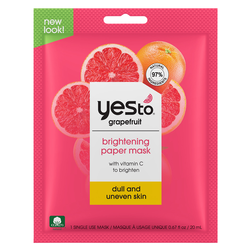 Yes To Grapefruit Vitamin C Brightening Paper Mask 1ct