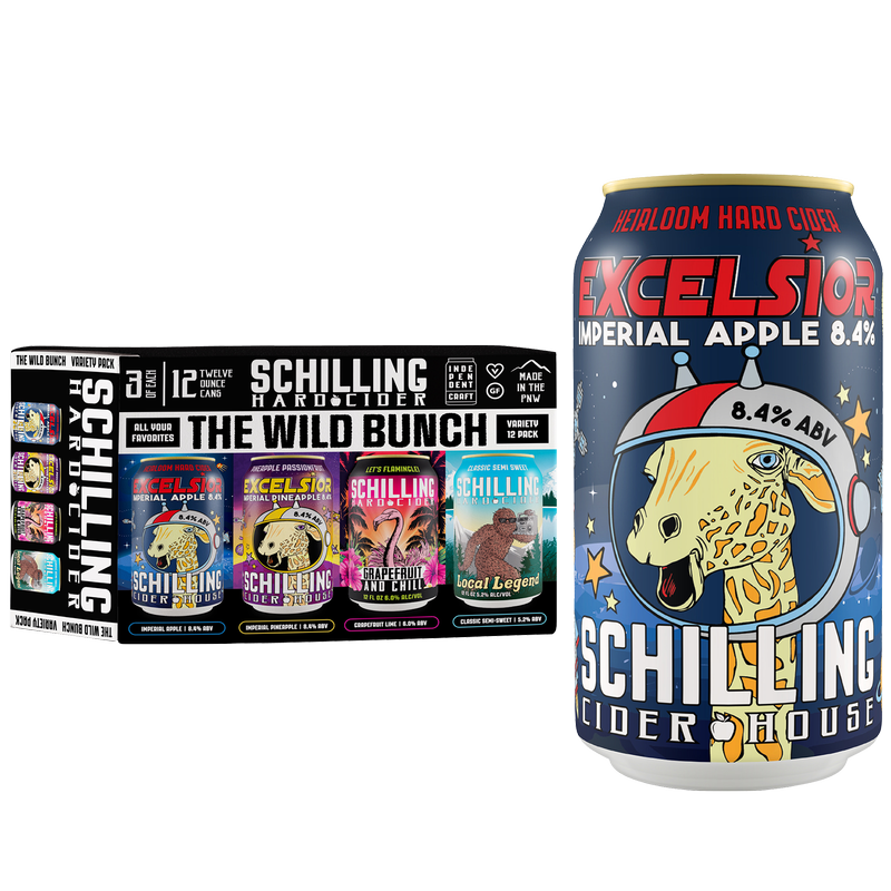 Schilling Cider Variety Pack 12pk 12oz Can 8.4% ABV