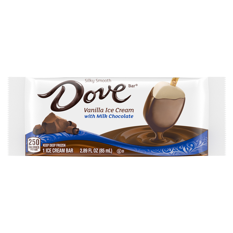 Dove Bar Vanilla Ice Cream with Milk Chocolate Shell 1ct 2.8oz