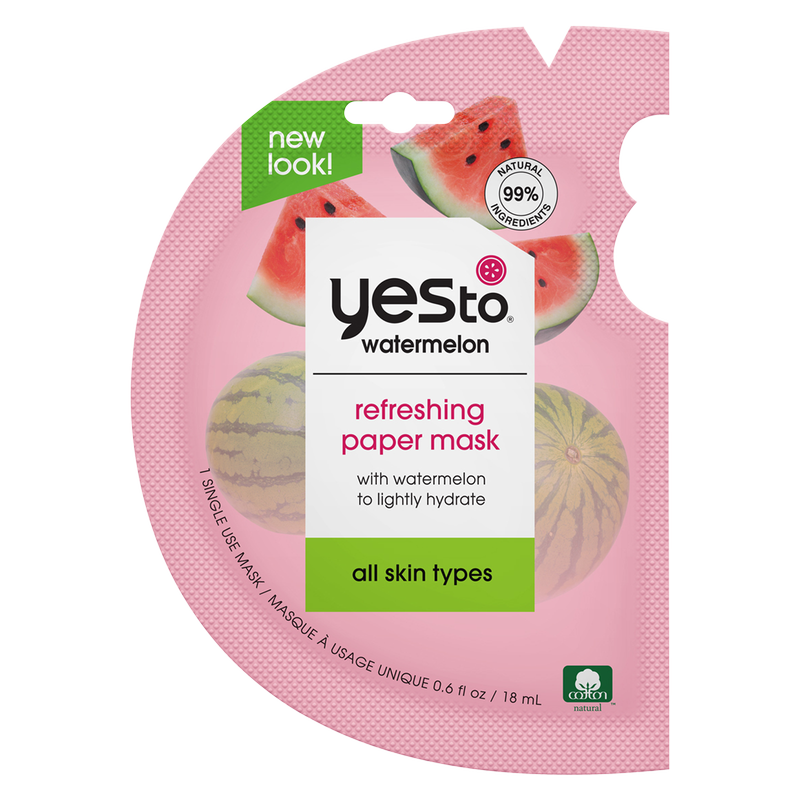 Yes To Watermelon Refreshing Paper Mask 0.67oz