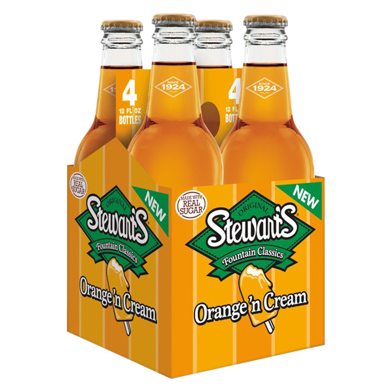 Stewart's Orange Cream Soda 4pk 12oz Btl