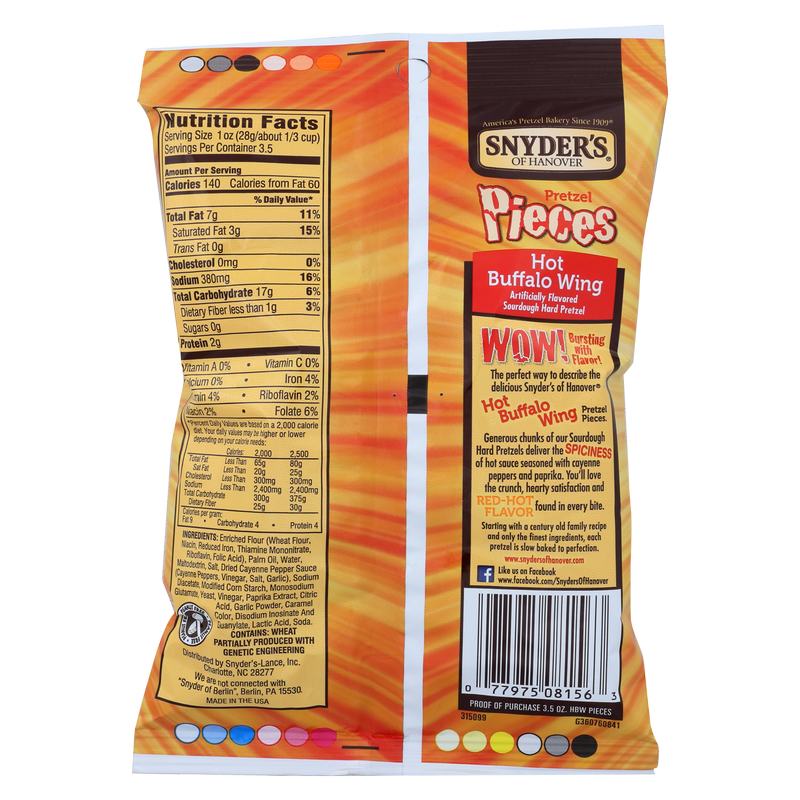 Snyder's Hot Buffalo Pretzel Pieces 3.5oz Snacks fast delivery by App