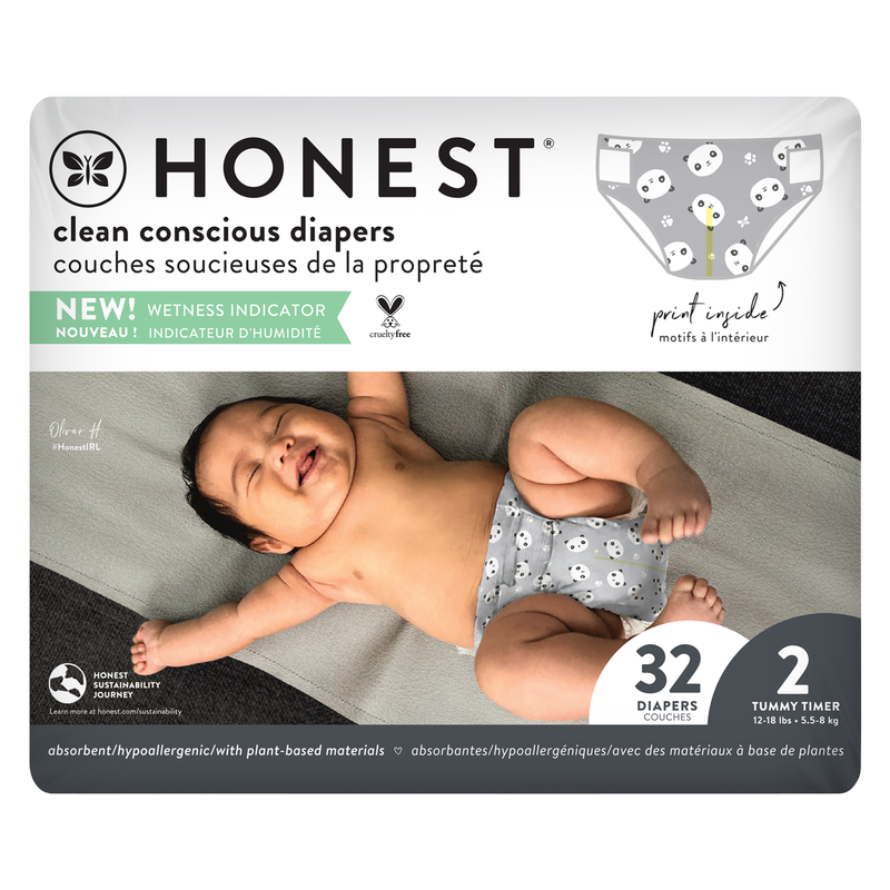 The Honest Company Diapers Size 2 Pandas 32ct