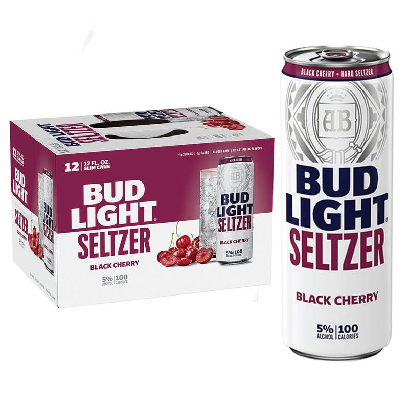Bud Light Hard Seltzer Black Cherry 12pk 12oz Slim Cans 5% ABV