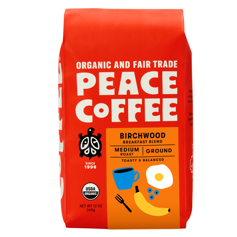 Peace Coffee Birchwood Medium Roast Ground Coffee 12oz