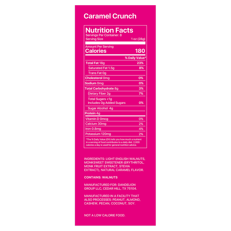 Fearless Keto Caramel Crunch Candied Walnuts 8oz Snacks fast delivery by App or Online
