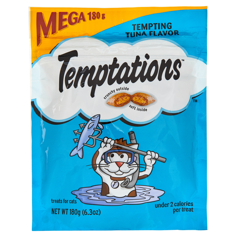 Whiskas Temptations Tempting Tuna Flavor Cat Treats Mega Bag 6.3oz