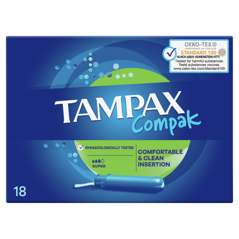 Tampax Compak Super Applicator, 18pcs