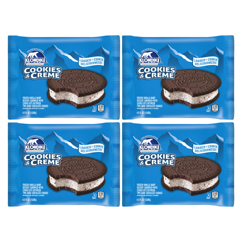 Klondike Cookies & Cream Ice Cream Sandwich Bundle 4ct
