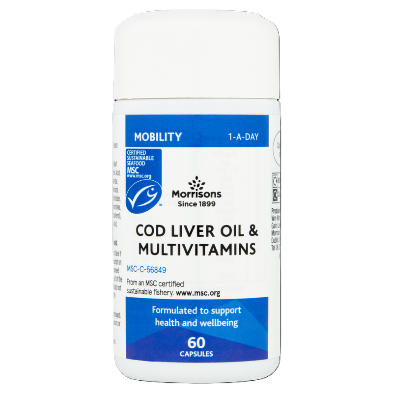 Morrisons Cod Liver Oil & Multivitamins, 60pcs