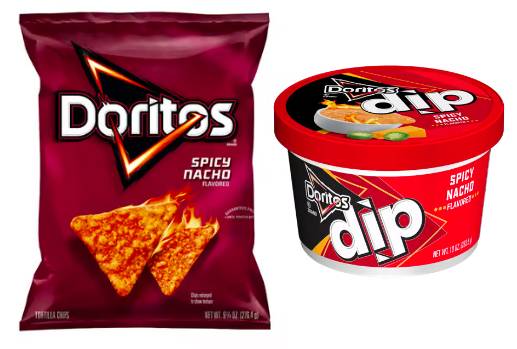 Doritos Spicy Nacho Tortilla Chips 9.25oz & Doritos Spicy Nacho Dip 10oz