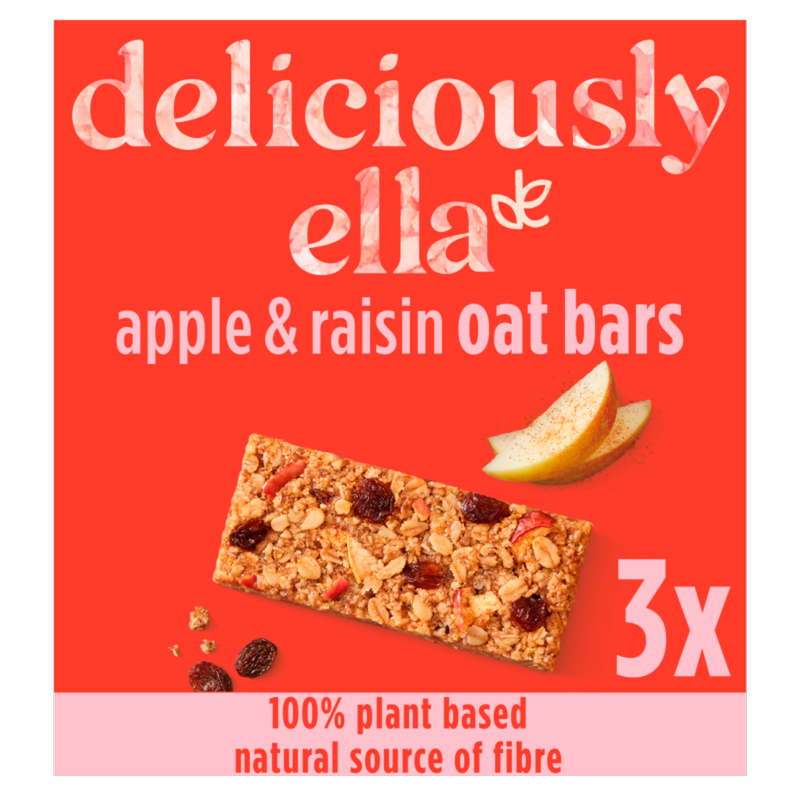 Deliciously Ella Apple, Raisin & Cinnamon Oat Bar, 3 x 50g