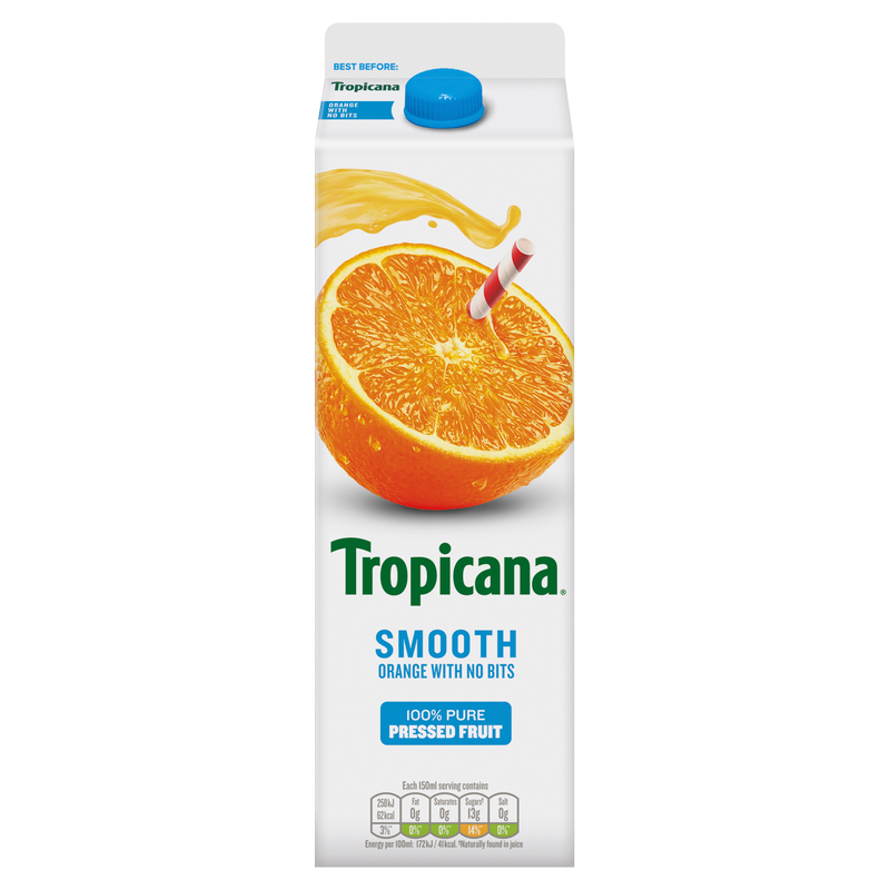 Tropicana Orange Juice Smooth, 900ml