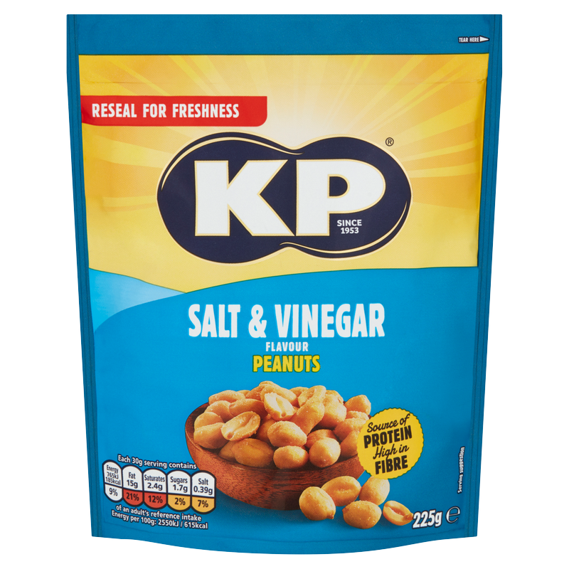 KP Salt & Vinegar Peanuts, 225g