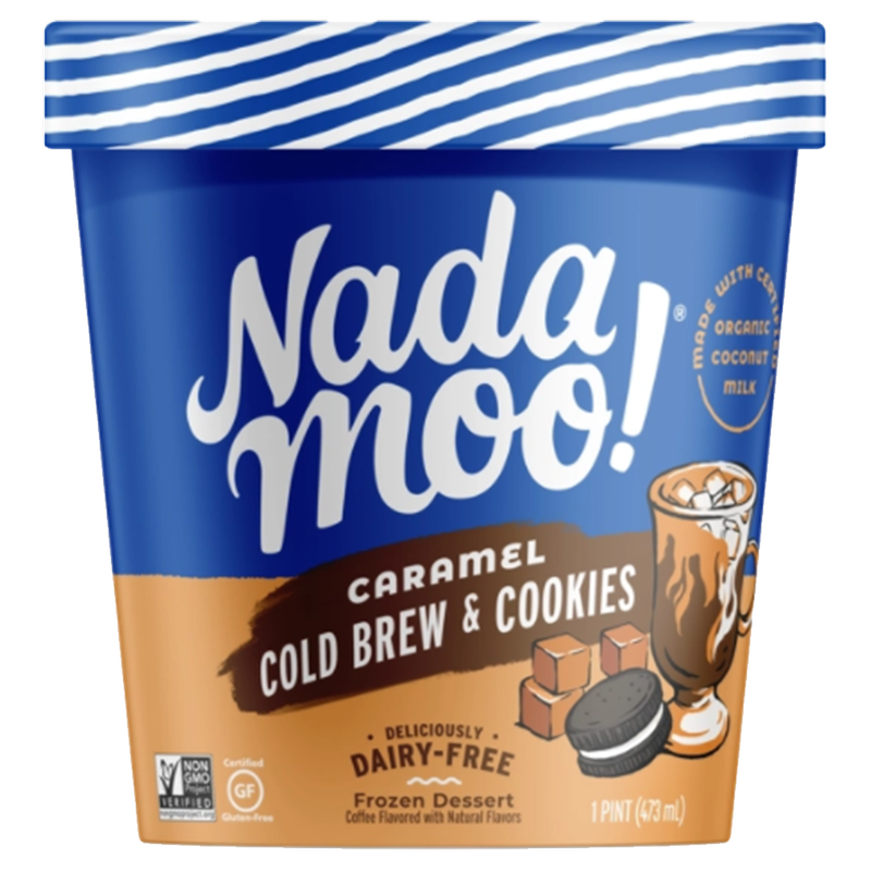 NadaMoo! Caramel Cold Brew & Cookies Dairy-Free Frozen Dessert Pint