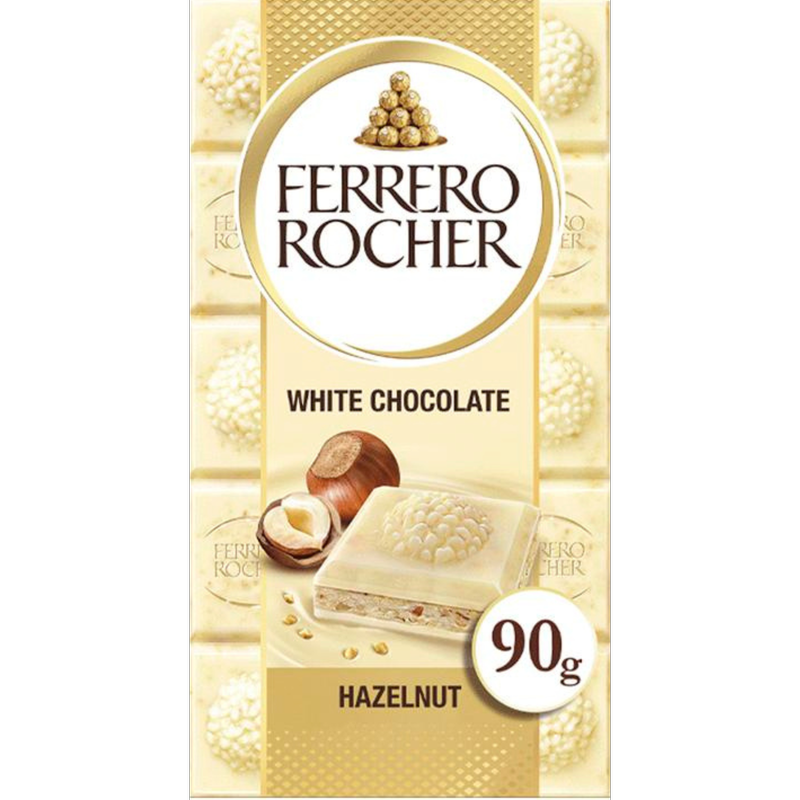 Ferrero Rocher White Chocolate Bar, 90g