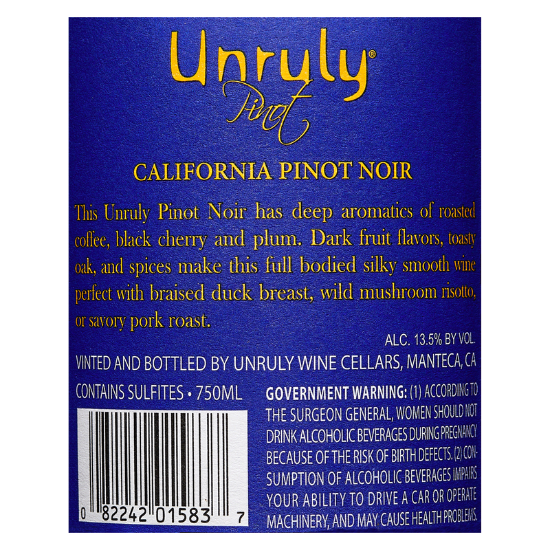Unruly Pinot Noir 750ml