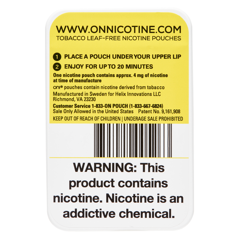 On! Citrus Nicotine Pouches 4mg