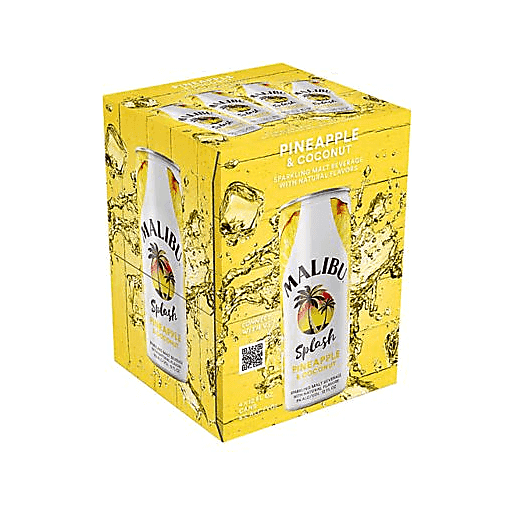 Malibu Splash Pineapple 4pk 12oz Can