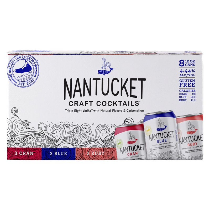 Nantucket Craft Cocktails Variety Pack 8pk 12oz Can 4.44% ABV
