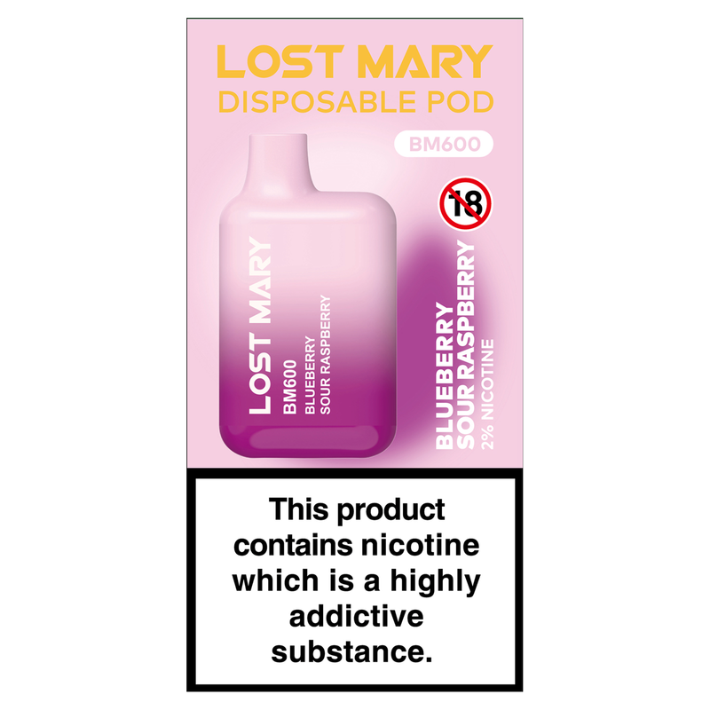 Lost Mary BM600 Blueberry Raspberry Sour, 1pcs