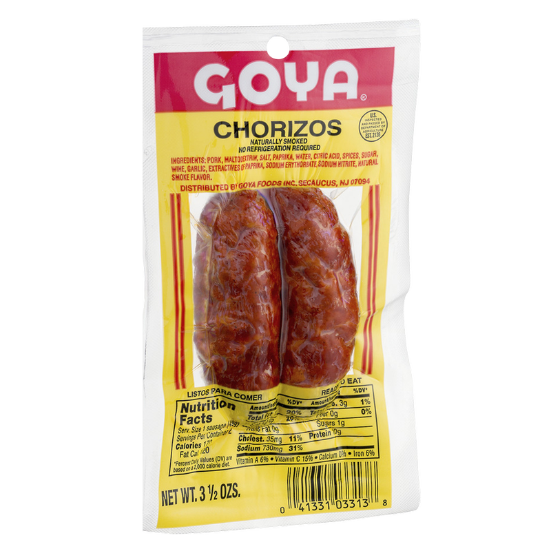 Goya Chorizos Naturally Smoked 3.5oz
