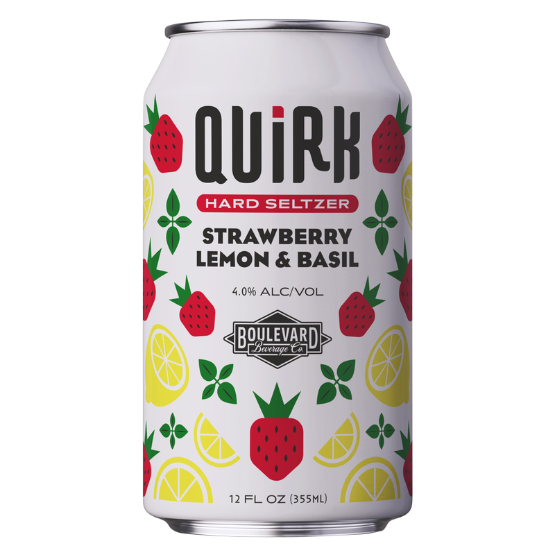 Quirk Spiked & Sparkling Strawberry Lemon & Basil 6pk 12oz Can