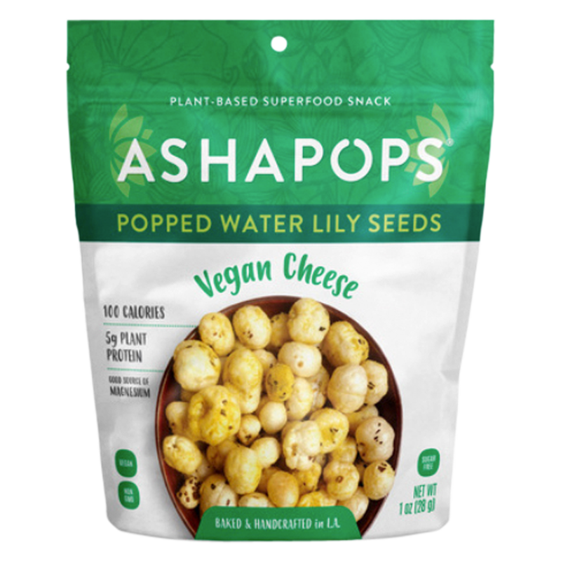 AshaPops Popped Water Lily Seeds Vegan Cheese 1oz