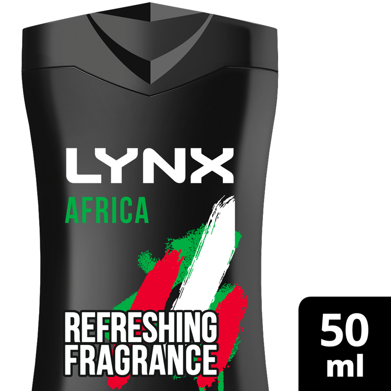 Lynx Africa Mini Shower Gel - Travel Size, 50ml