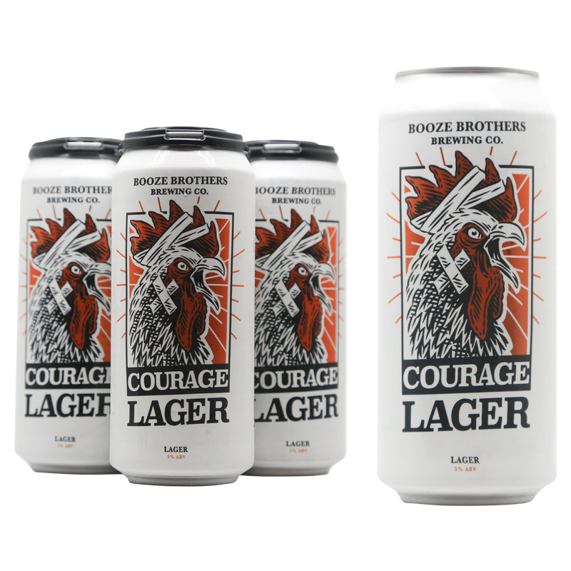 Booze Brothers Brewing Co. Courage Lager 4pk 16oz