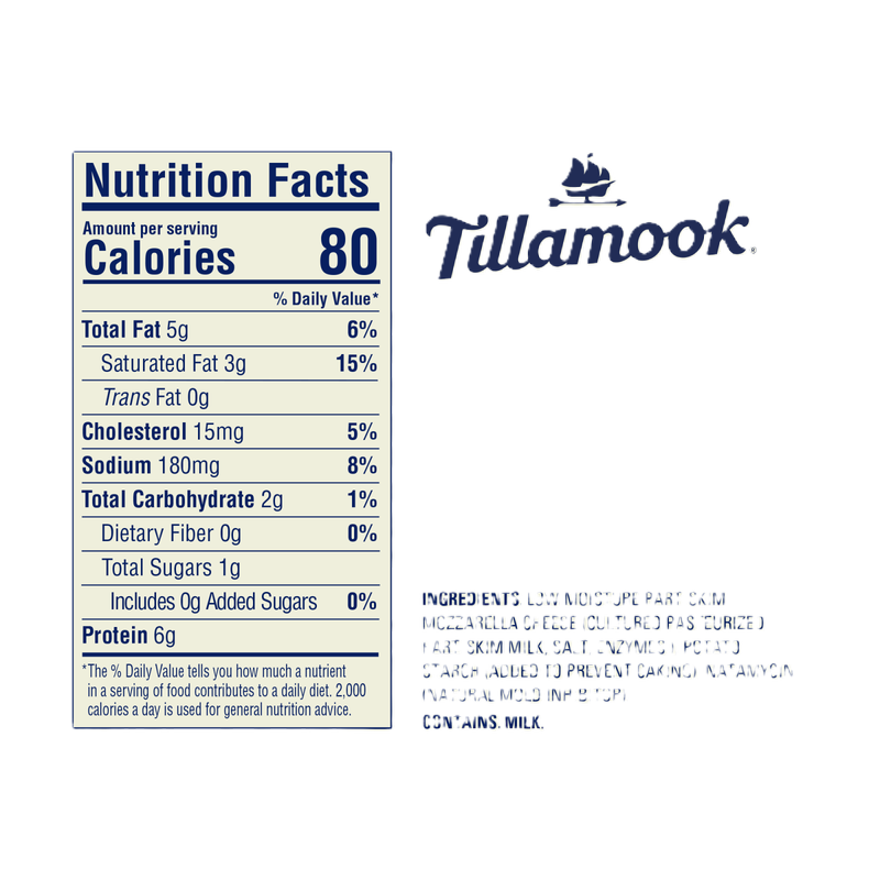 Tillamook Mozzarella Shredded Cheese 8oz Grocery fast delivery by