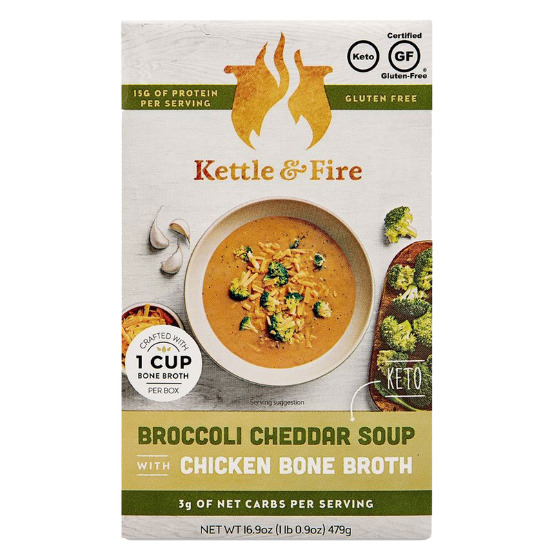 Kettle & Fire Keto Broccoli Cheddar Soup 16.9oz