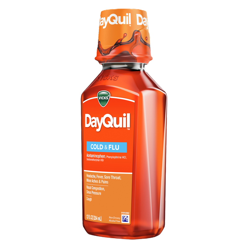 Vicks DayQuil Daytime Cold, Cough and Flu Liquid Medicine 12 Oz